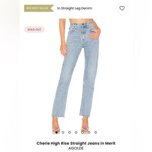 Agolde Light Blue Straight Leg Jeans
